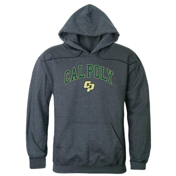 W Republic W Republic 540-167-HCH-04 California Polytechnic State University Men Campus Hoodie; Heather Charcoal - Extra Large 540-167-HCH-04